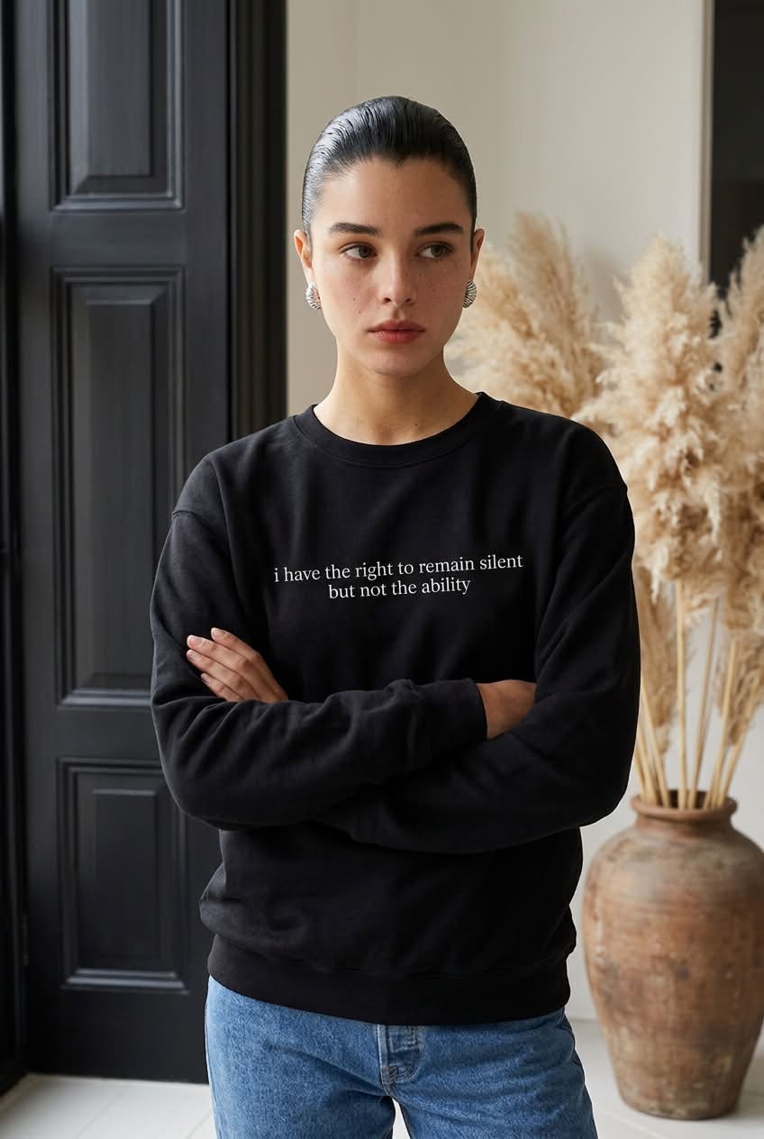 remain silent- Embroidered