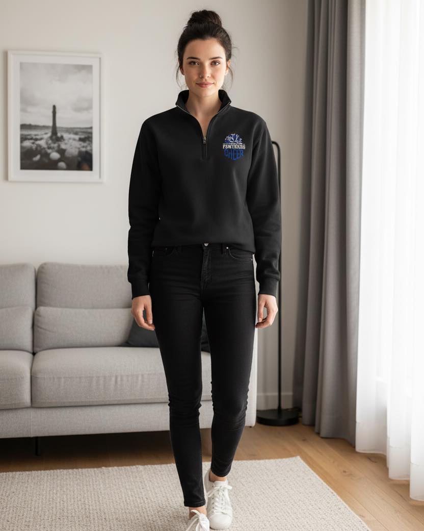 Panthers Cheer Embroidered 1/4 zip
