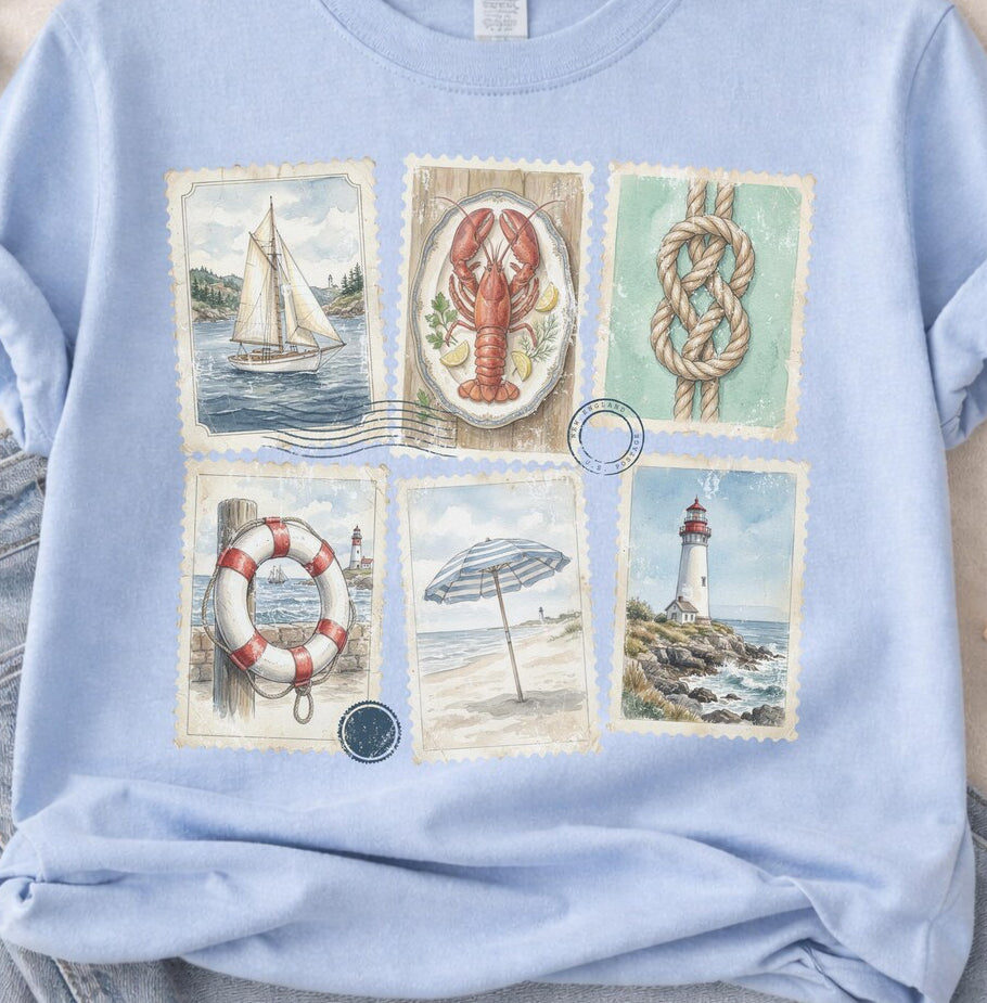 Coastal post stamps