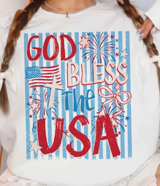 God Bless the USA stripes