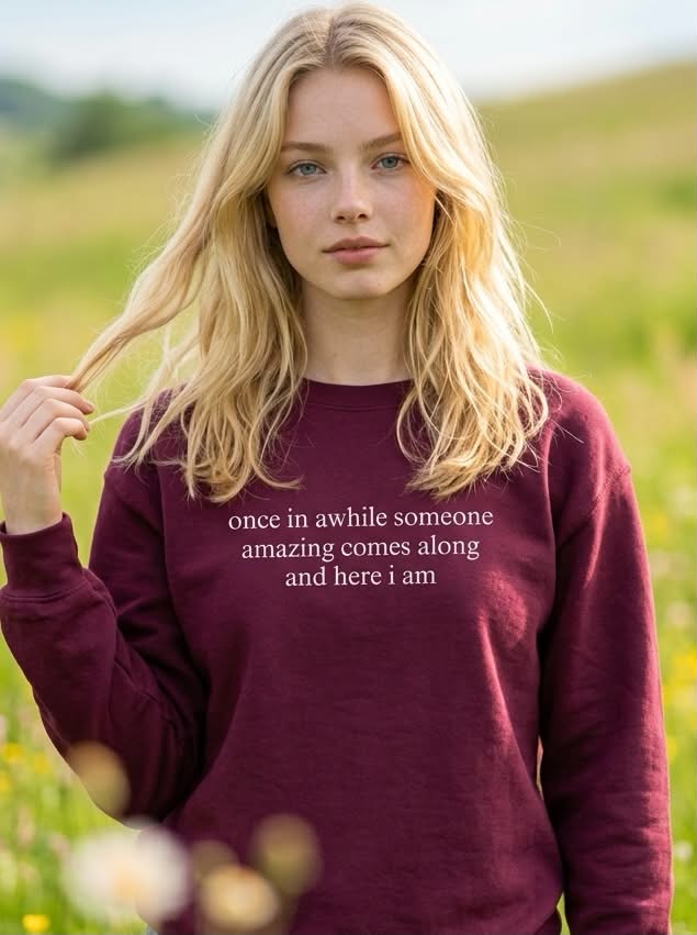 once in awhile- Embroidered