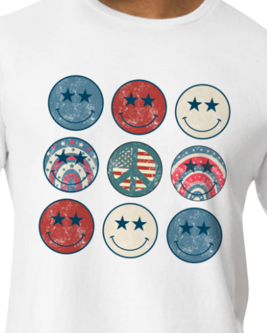 American Smiley Face T-shirt