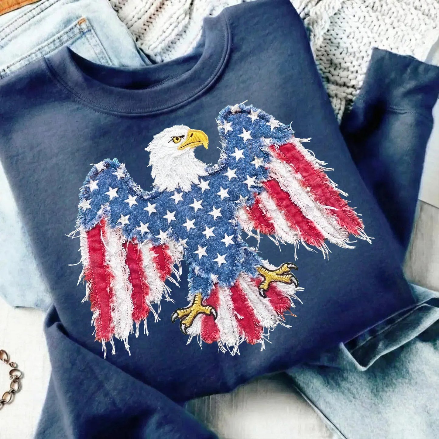 Faux Patchwork Eagle