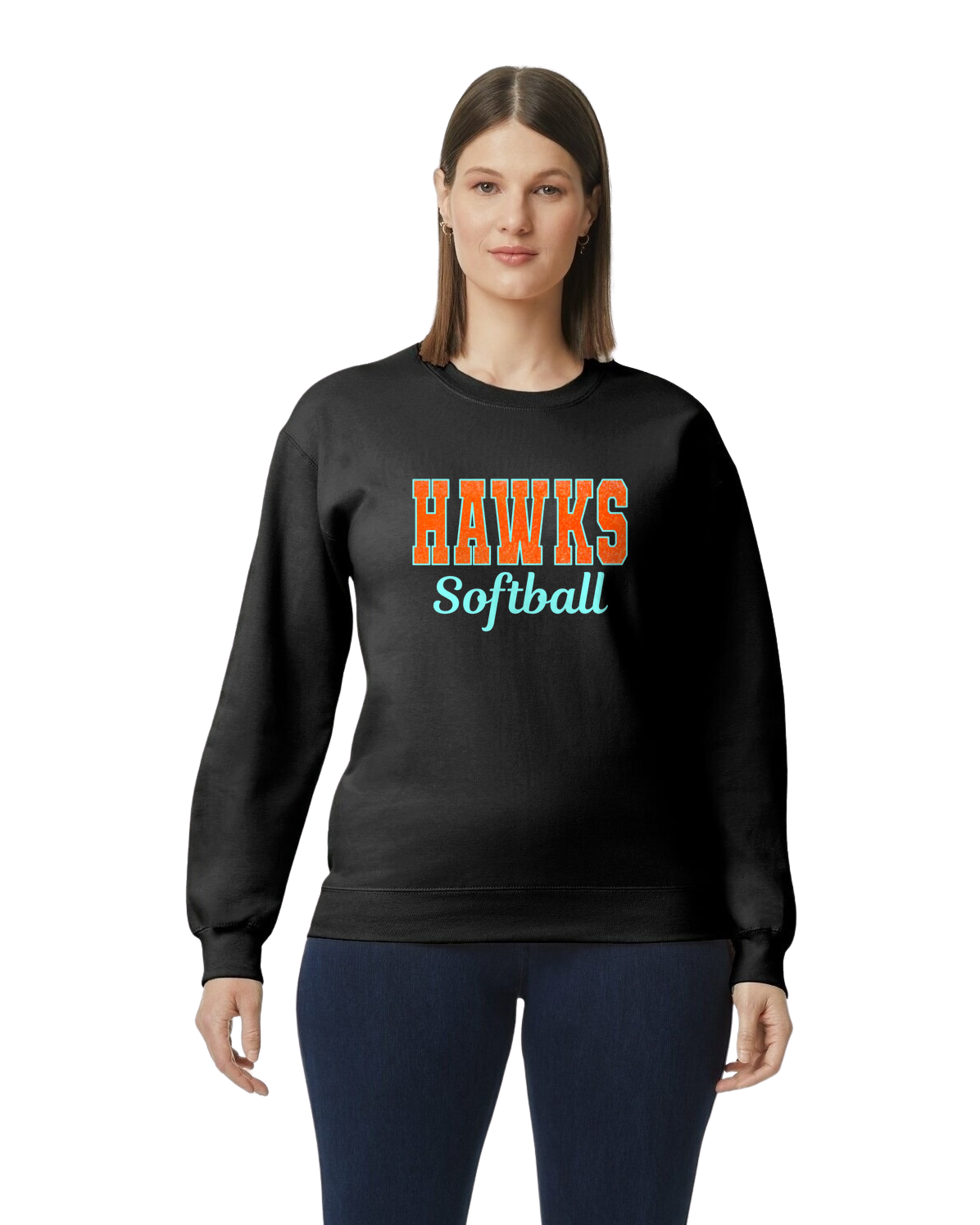 Hawks Embroidered Glitter Sweatshirt