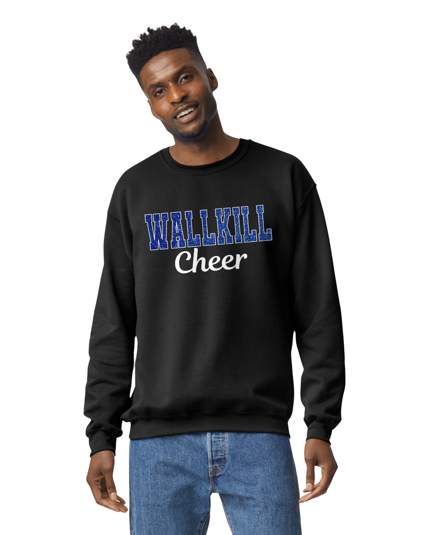 Football & Cheer Embroidered Glitter Sweatshirts