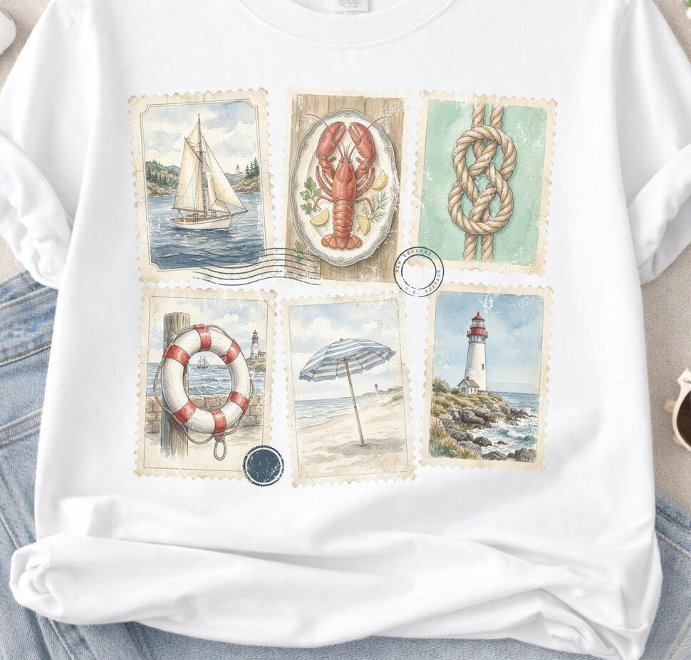 Coastal post stamps