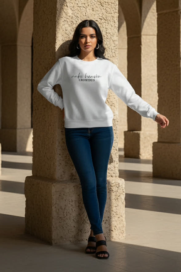 Make Heaven Crowded Embroidered Sweatshirt