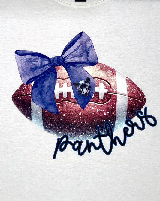 Panthers Football Bow