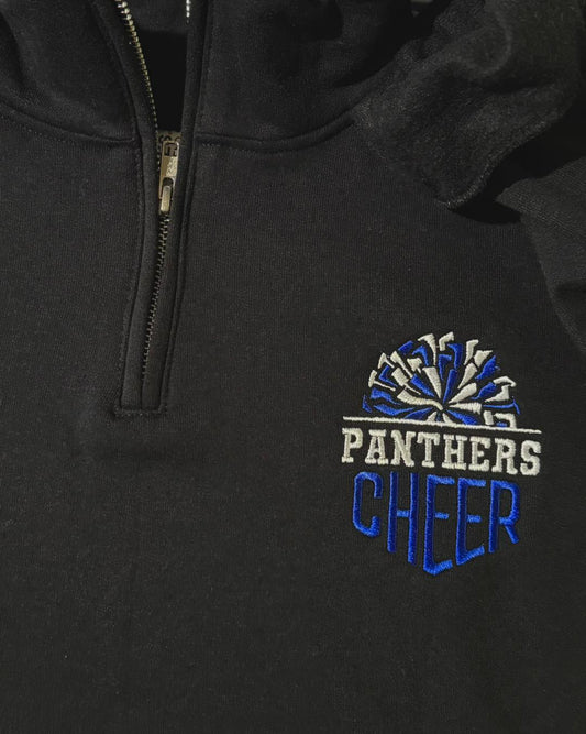 Panthers Cheer Embroidered 1/4 zip