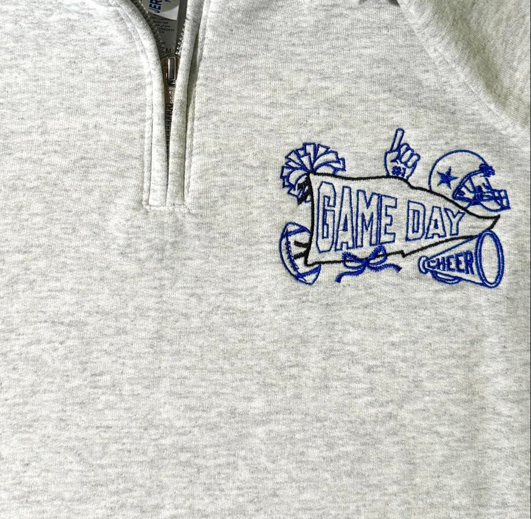 Embroidered Game Day 1/4 Zip