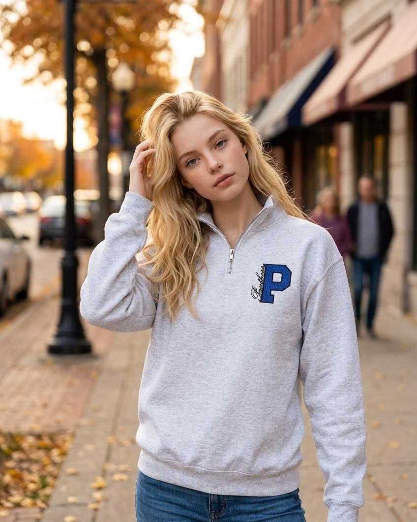 Panthers 1/4 zip cut out