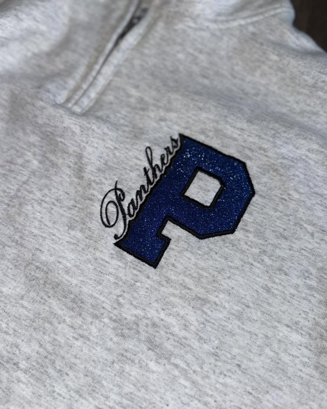 Panthers 1/4 zip cut out