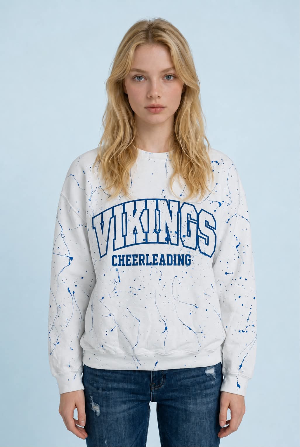 Vikings Cheerleading Splatter Sweatshirt