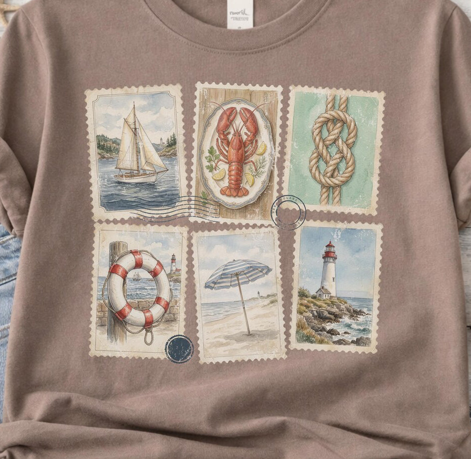 Coastal post stamps