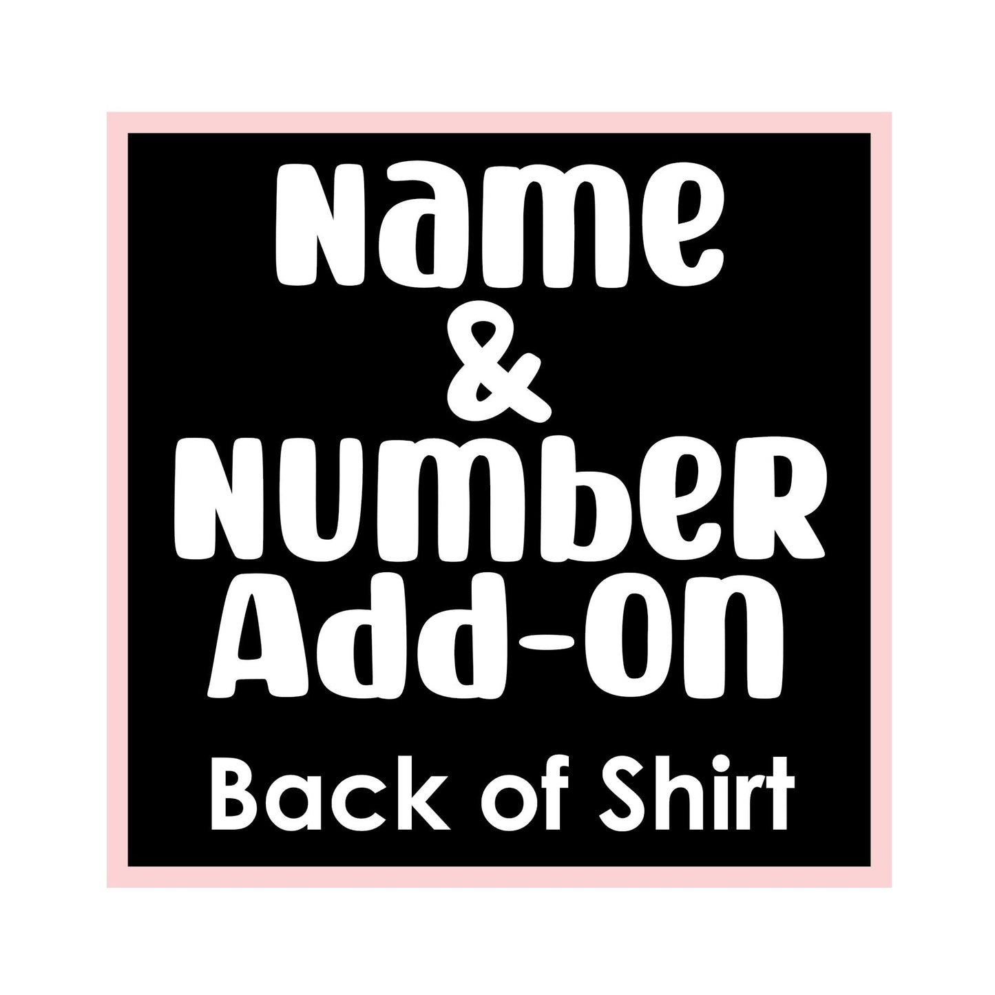 Name/Number add on