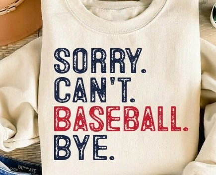 Sorry. Can't. Baseball. Bye