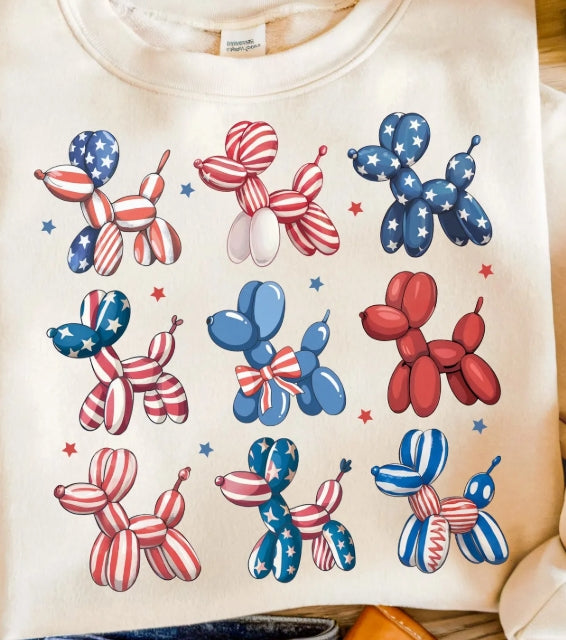 Patriotic Balloon Dogs