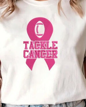 Tackle Cancer Embroidered Sweatshirt