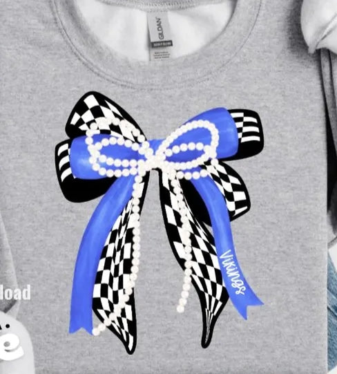 Vikings Checkered Bow