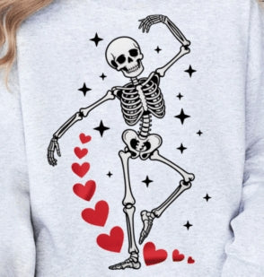 Valentine's Day Skeleton Sweatshirt
