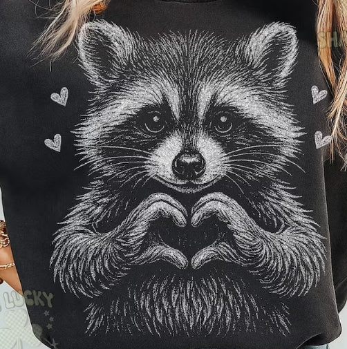 Valentine Racoon Tee