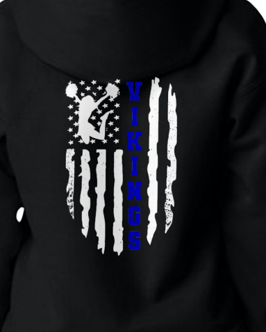 Vikings Cheer flag hoodie