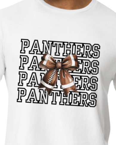 Panthers Football Bow