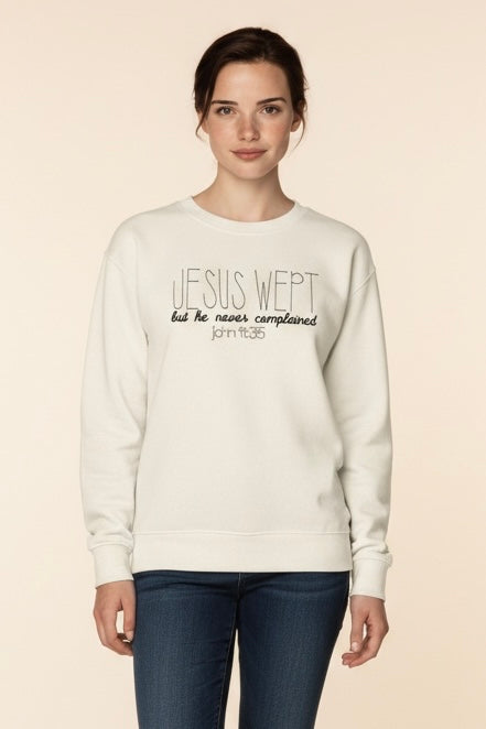 Jesus Wept Embroidered Sweatshirt
