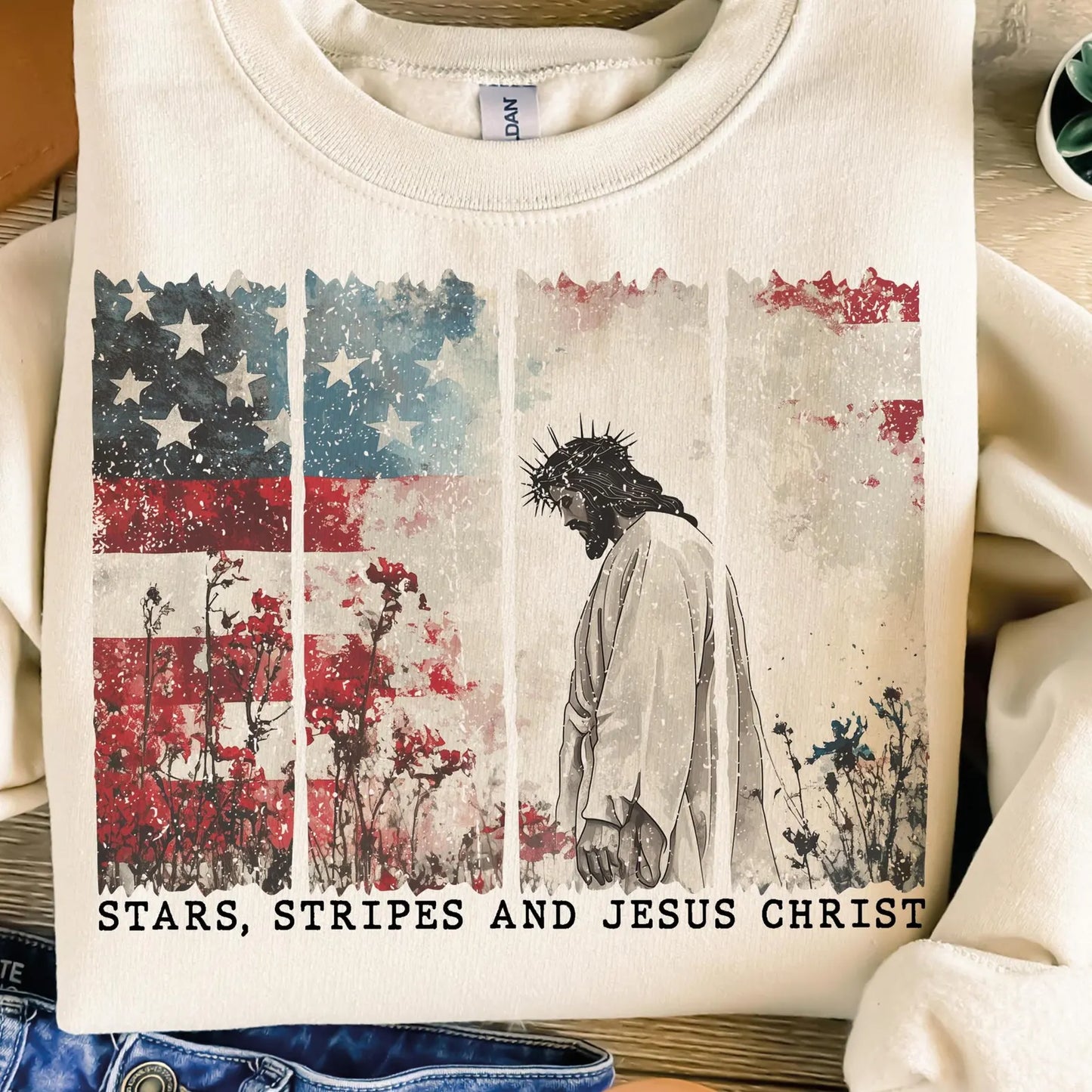 Stars Stripes and Jesus Christ