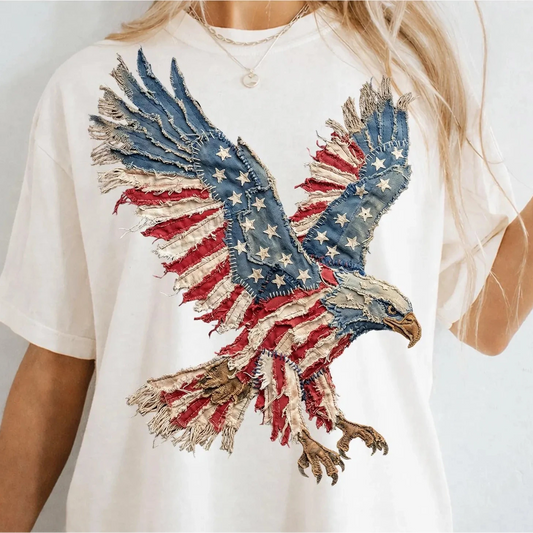 Patriotic Patchwork Eagle