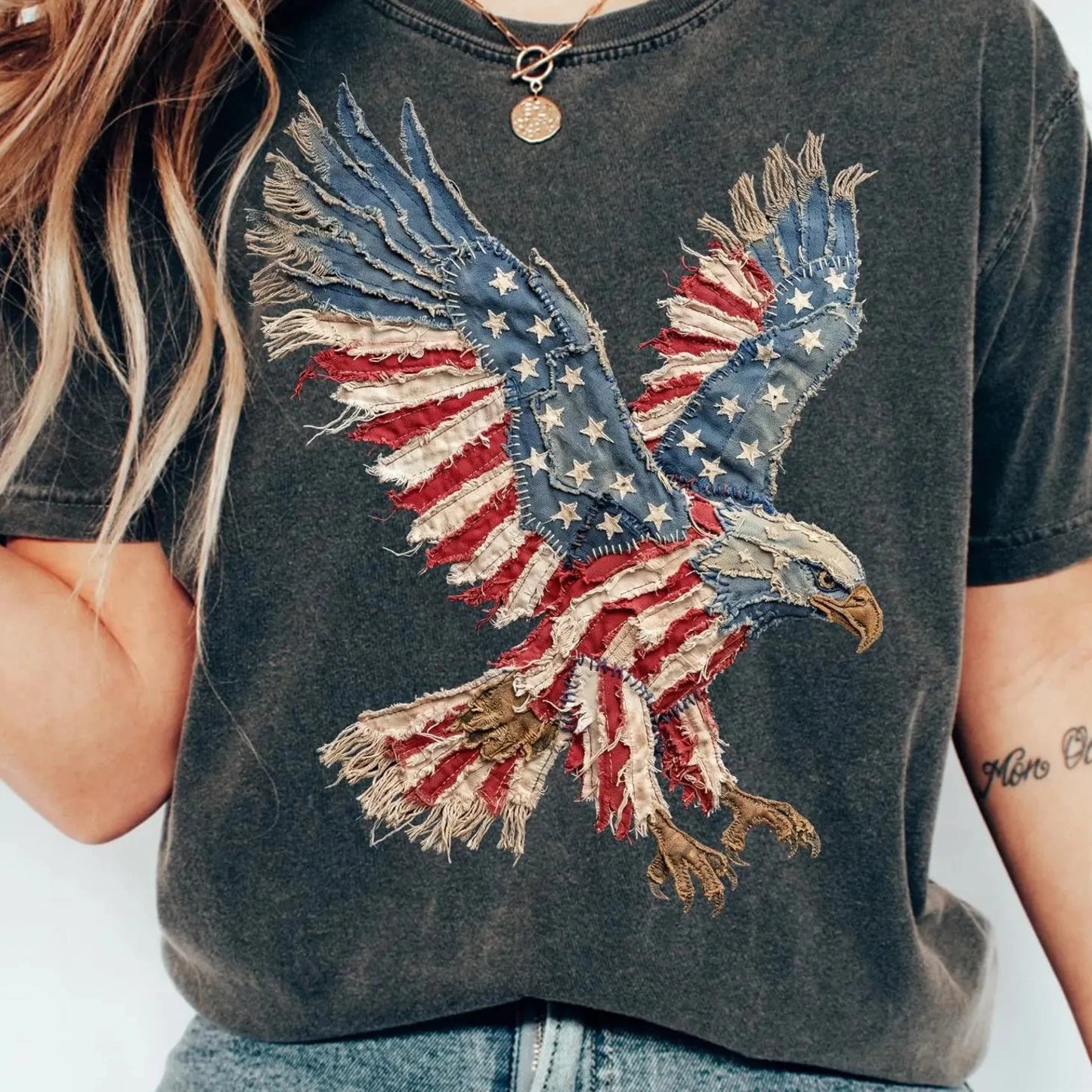 Patriotic Patchwork Eagle
