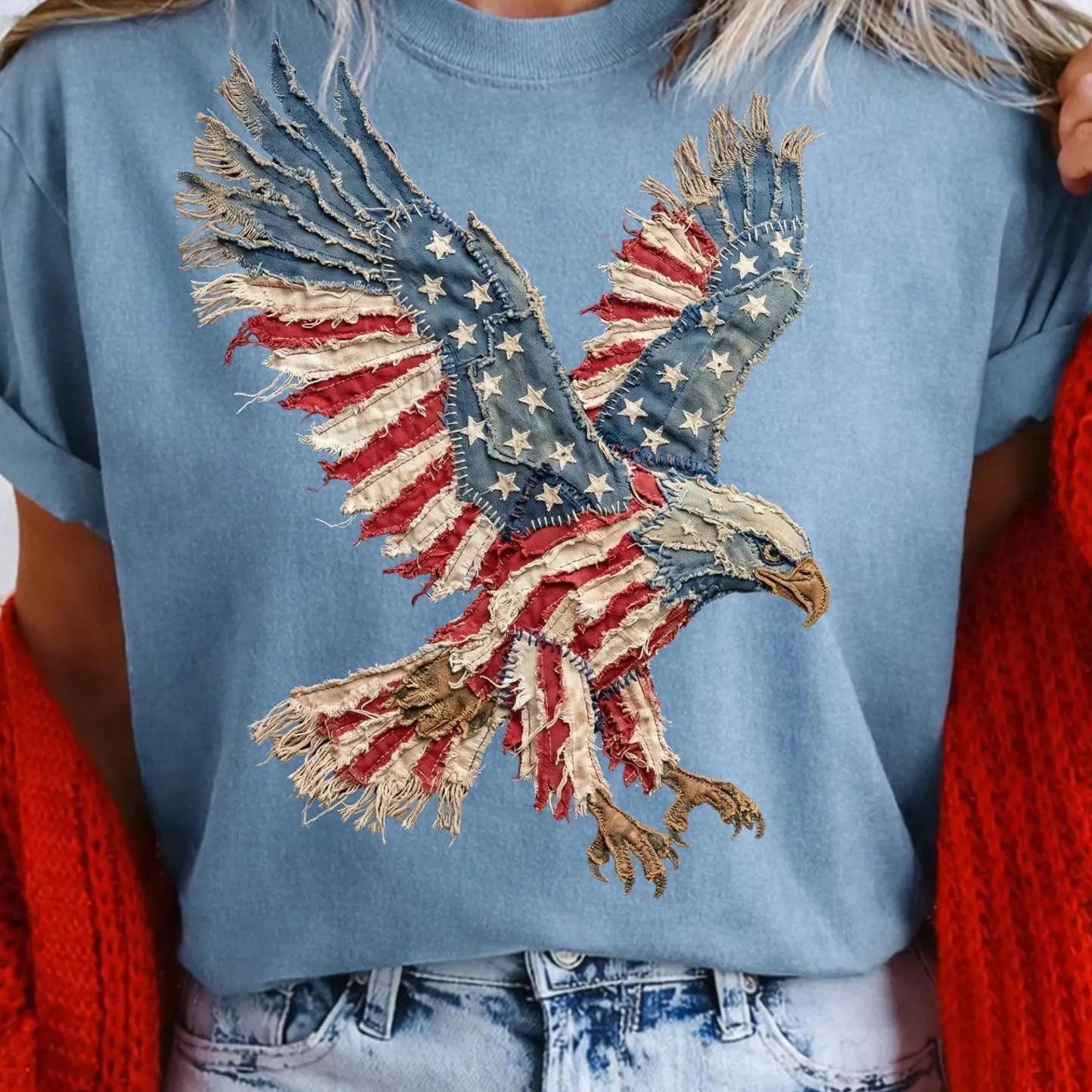 Patriotic Patchwork Eagle