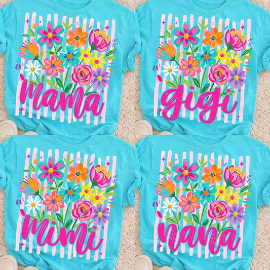Striped Wildflower Tee