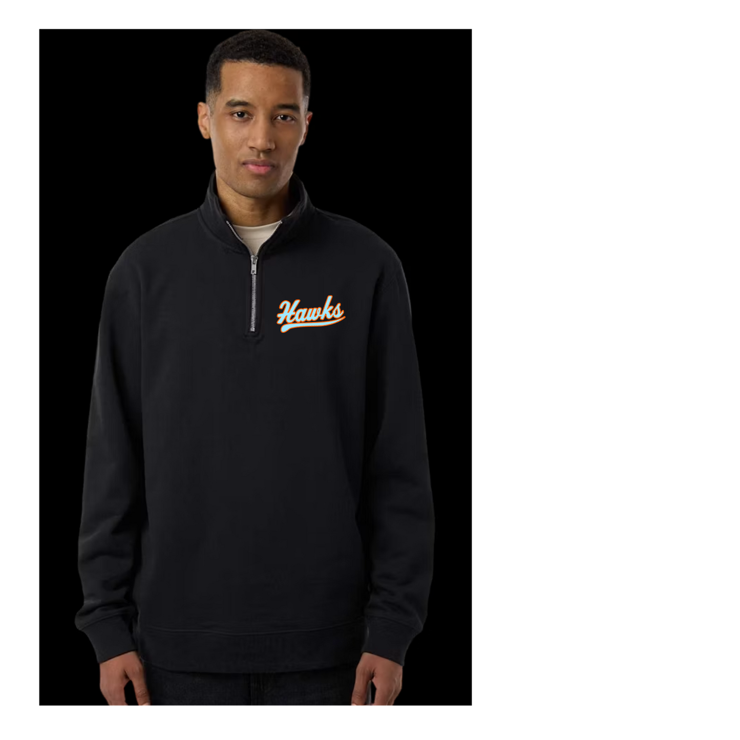 Hawks Embroidered 1/4 zip